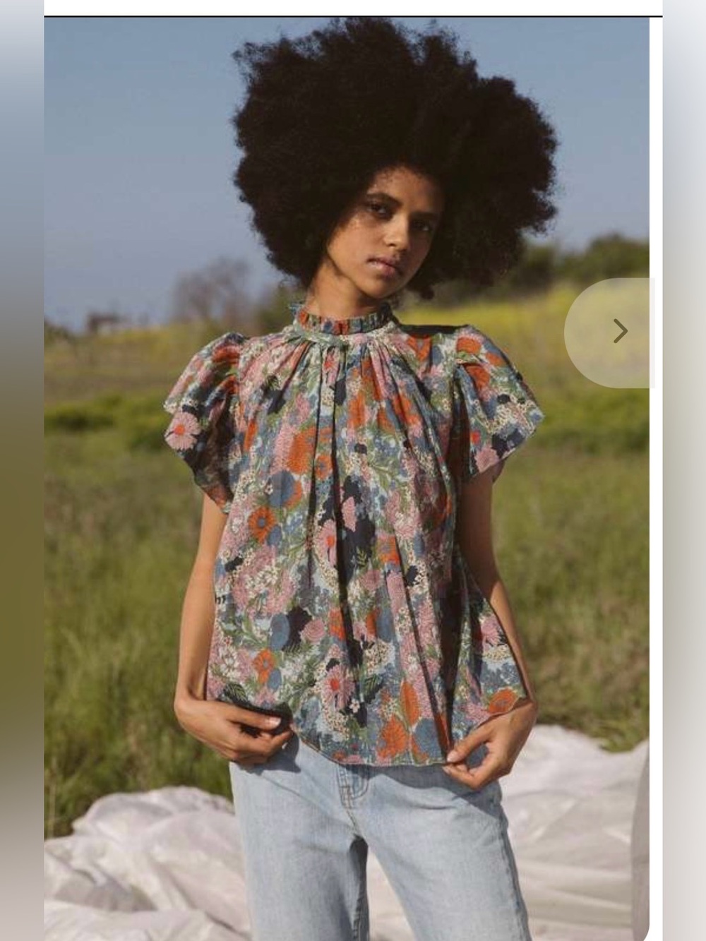 Travota Birds Of Paradis Carla Highneck Short In Bramble Print . Size XS - Picture 1 of 11